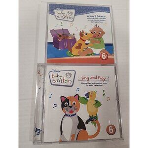 2 pack infant 6m + BABY EINSTEIN Animal Friends Sing & Play CD Walt Disney music